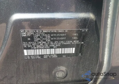 2016 Toyota Rav4 Xle from USA, damaged, VIN 2T3WFREV8GW278359